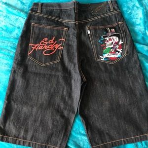 Ed Hardy Designer Denim Shorts
